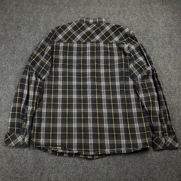 5.11 Tactical Snap Button Flannel Shirt Mens Large Black Plaid Cotton - Picture 3 of 8